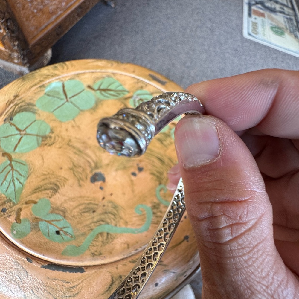 Used Tacori Silver Filigree Cuff Bracelet - Picture 5 of 5